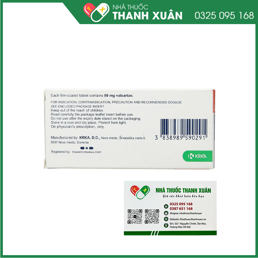 Valsarfast 80 thuốc điều trị cao huyết áp, nhồi máu cơ tim mới phát, suy tim